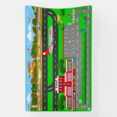 Luchthavenwegen voor auto's 2 1/2' x 4' spandoek (Verticaal)