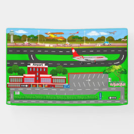 Luchthavenwegen voor auto's 2 1/2' x 4' spandoek