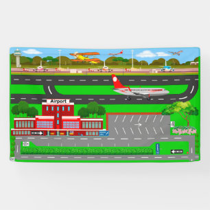 Luchthavenwegen voor auto's 3' x 5' spandoek