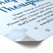 Luchthavenwerktuigen Baby shower met wielwolken Poster (Hoek)