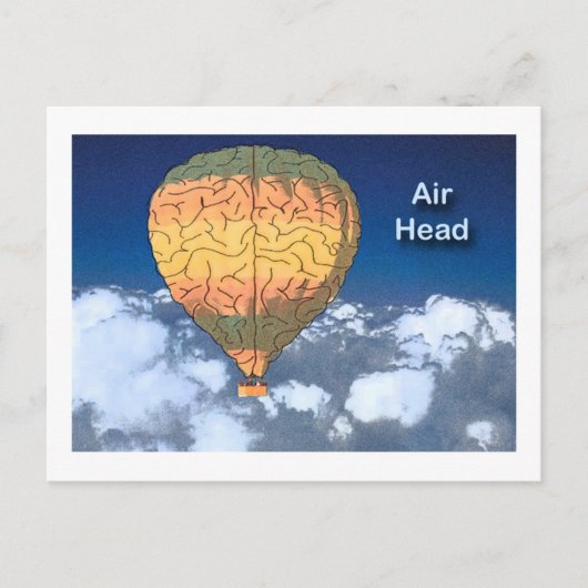 Luchthoofd: luchtballon briefkaart (Voorkant)