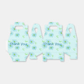 Luchtig Blauw Bloemen Ontwerper Favoriet Box Bedankdoosjes (Uitgevouwen)