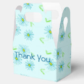 Luchtig Blauw Bloemen Ontwerper Favoriet Box Bedankdoosjes (Geopend)