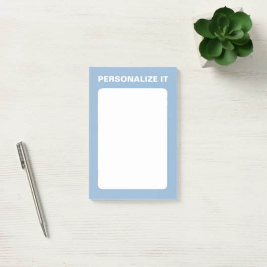 Luchtig blauw Modern gepersonaliseerd veelzijdig Post-it® Notes (Kantoor)