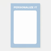 Luchtig blauw Modern gepersonaliseerd veelzijdig Post-it® Notes (Voorkant)