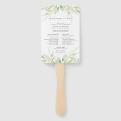 Luchtig Botanisch Trouwprogramma Handwaaier (Achterkant)