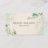 Luchtig groen blad visitekaartje (Voorkant)