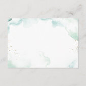 Luchtig groen bruiloft receptie behuizing Kaart (Achterkant)