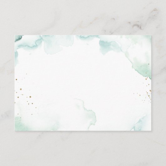 Luchtig groen bruiloft receptie behuizing Kaart (Achterkant)