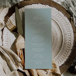 Luchtig groen Coördinaat Bruiloft Diner Menu<br><div class="desc">Deze luchtige groene coördinaat bruiloft diner menukaart is perfect voor een boho bruiloft. Het elegante maar rustieke ontwerp is voorzien van bleke pastelsalie groen met een modern boho-gevoel. Coördineert met het Airy Green Collectie van Fresh & Yummy Paperie. Dit menu kan worden gebruikt voor een huwelijksreceptie, repetitiediner of een evenement....</div>