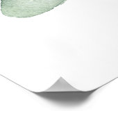 Luchtig groen en gouden blad zaken poster (Hoek)