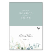 Luchtig groen kip menu optie plaats kaarten (Voorkant)