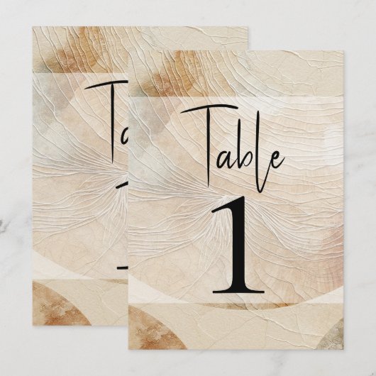 Luchtig neutraal natuurlijk element Boheems tabeln Kaart (Voorkant / Achterkant)