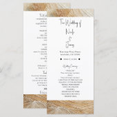 Luchtig Neutraal Natuurlijk Element Boheemse Boho  Programmakaart (Voorkant / Achterkant)