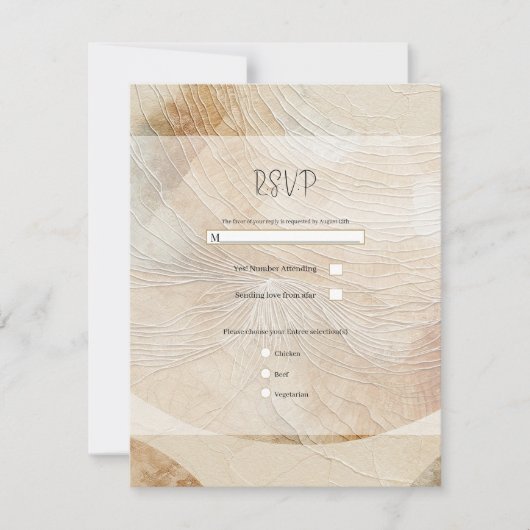 Luchtig Neutraal Natuurlijk Element Bohemen Boho R Kaart (Voorkant)