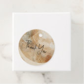 Luchtig neutraal natuurlijk element Bohemian Boho Bedankjes Labels (In situ)