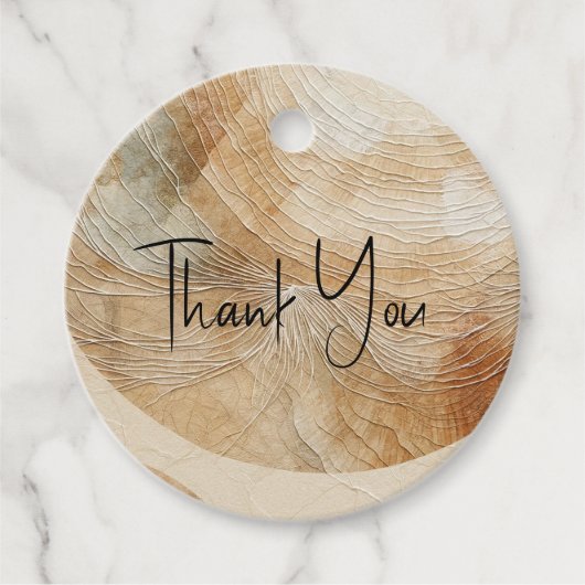 Luchtig neutraal natuurlijk element Bohemian Boho Bedankjes Labels (Voorkant)