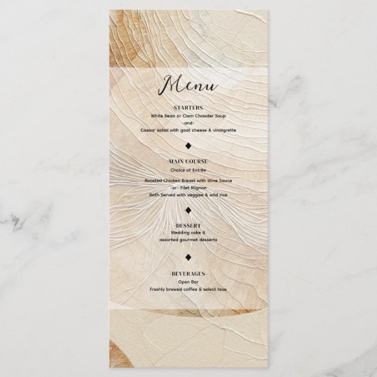 Luchtig neutraal natuurlijk element Bohemian Boho  Menu (Voorkant)