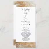 Luchtig neutraal natuurlijk element Bohemian Boho Programmakaart (Voorkant / Achterkant)