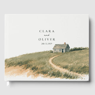 Luchtig New England Eiland Zomer Cottage Bruiloft Gastenboek