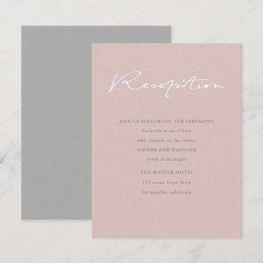 Luchtig Pastel | Ontvangst Bijlage Kaart (Voorkant / Achterkant)