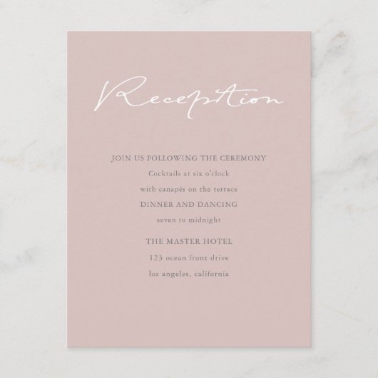 Luchtig Pastel | Ontvangst Bijlage Kaart (Voorkant)