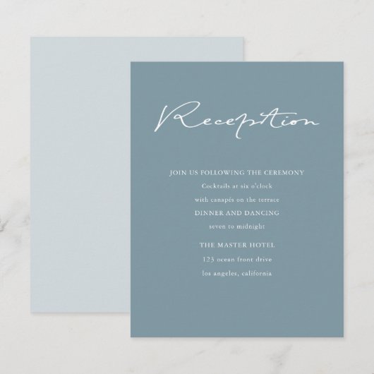 Luchtig Pastel | Ontvangst Bijlagekaart Informatiekaartje (Voorkant / Achterkant)