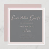 Luchtig Pastel | Vierkante Save The Date Kaart (Voorkant / Achterkant)