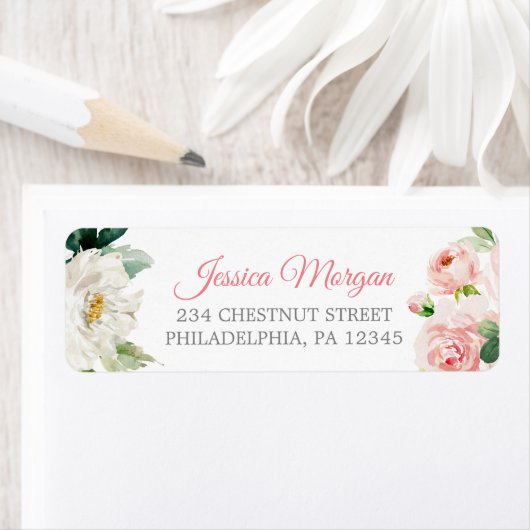 Luchtig Roze Retouradres Label (Insitu)