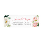 Luchtig Roze Retouradres Label (Voorkant)