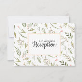 Luchtig roze wilde weide bloem BRUILOFT RECEPTIE RSVP Kaartje (Voorkant)