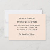 Luchtig roze wilde weide bloem BRUILOFT RECEPTIE RSVP Kaartje (Achterkant)