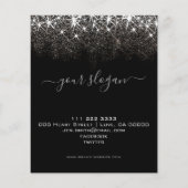 Luchtig zilver glitter elegant flyer (Achterkant)