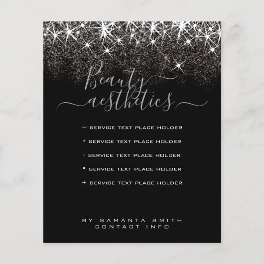 Luchtig zilver glitter elegant flyer (Voorkant)