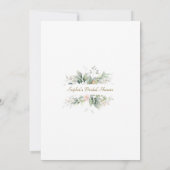 Luchtige Aquarel Roze Bloem Gouden Bruids Thee Fee Kaart (Achterkant)