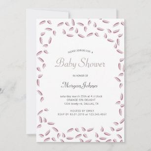 Luchtige Bladeren   Baby Shower Uitnodiging