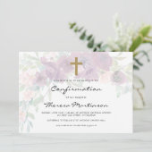 Luchtige bloemen met kruisbevestiging kaart (Staand voorkant)