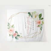 Luchtige Blush Bruidsfeest Backdrop Fotocabine Wandkleed (Voorkant (horizontaal))