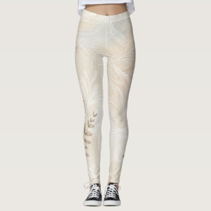 Luchtige Boheemse Botanische Bloemige Snaarkunst O Leggings