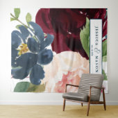 Luchtige Bourgondië Trouw Achtergrond Fotocabine Wandkleed (In Situ (horizontaal))