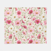 Luchtige Cosmos Bloemstengels Fleece Deken (Voorkant (Horizontaal))