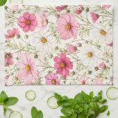 Luchtige Cosmos Bloemstengels Theedoek (Gevouwen)