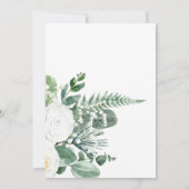 Luchtige Eucalyptus Groene Boho Rustieke Bruidsuit Kaart (Achterkant)