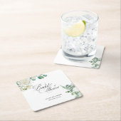 Luchtige Eucalyptus Groene Bruidsdouche Kartonnen Onderzetters (Insitu)