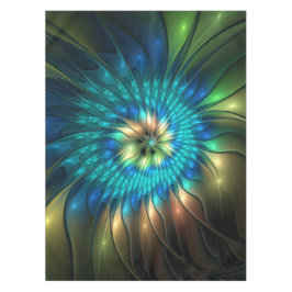 Luchtige Fantasie Bloem, Kleurrijk Abstract Fracta Tafelkleed