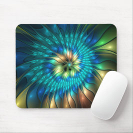 Luchtige Fantasie Bloem, Kleurrijke Abstracte Frac Muismat