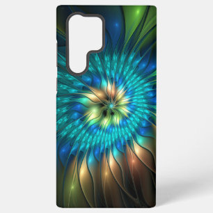 Luchtige Fantasie Bloem, Kleurrijke Abstracte Frac Samsung Galaxy Hoesje