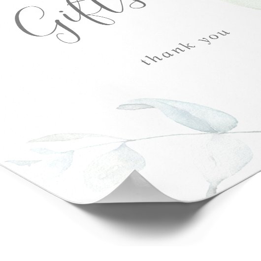 Luchtige groenbladerigheid en gouden blad Kaarten Poster (Hoek)