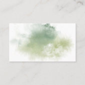 Luchtige Groene Bloem Gouden Trouw Website  Visitekaartje (Achterkant)