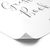 Luchtige groene en gouden blad gastboekbord poster (Hoek)